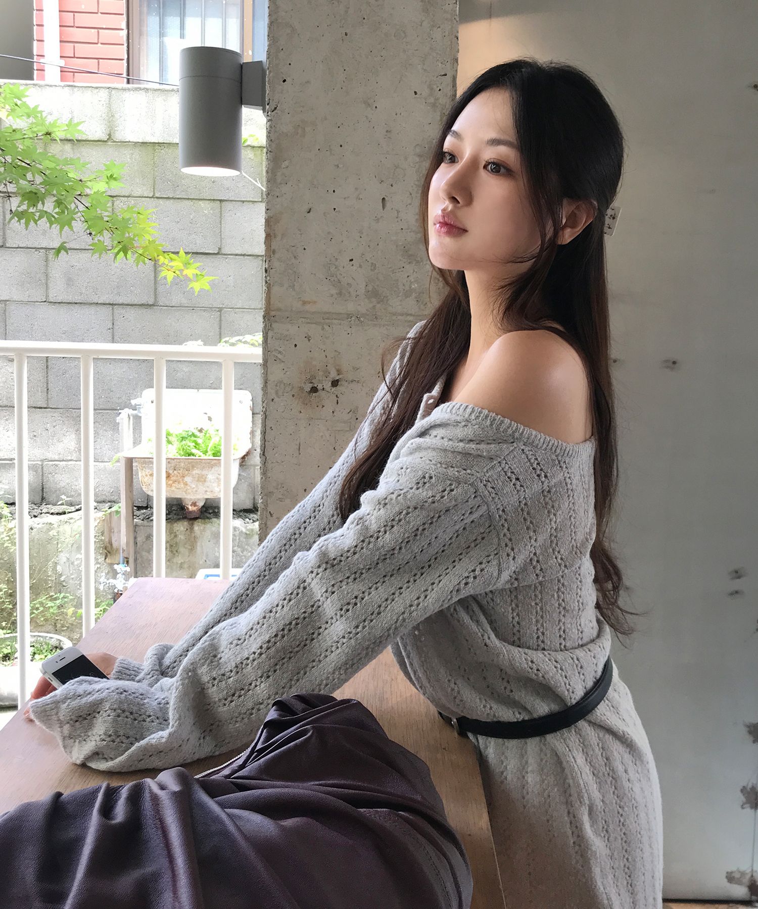Blake Wool Knit Dress (Gray)