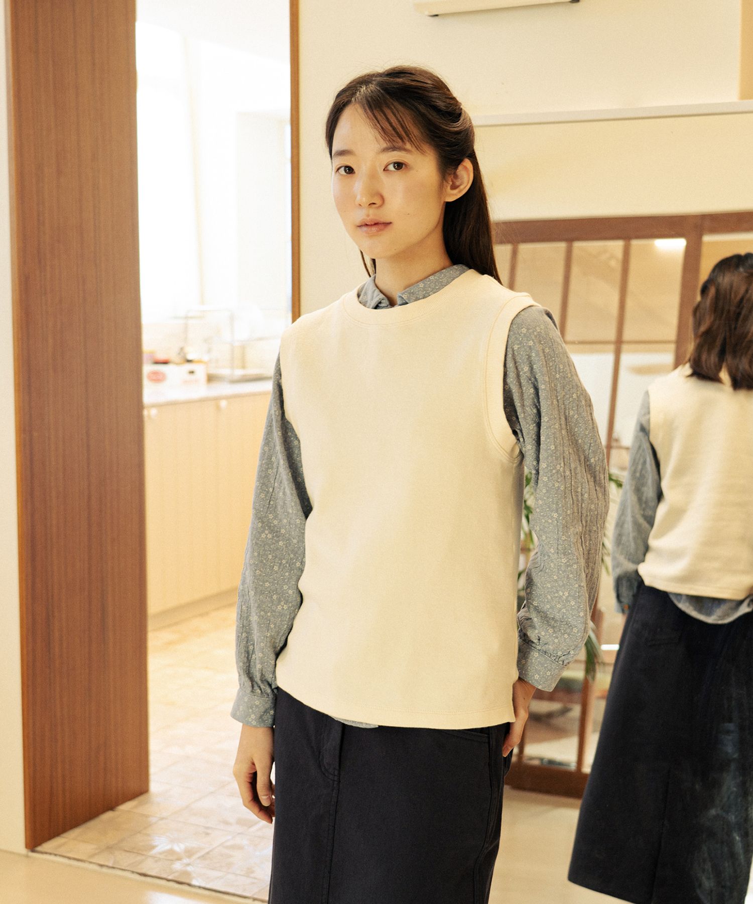 Air Knit Vest Cream